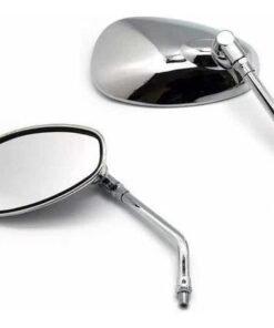 Espejos Retrovisores Cromados Ovalados Para Motos